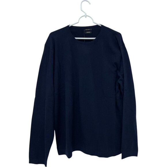 Massimo Dutti Mens 100 Cashmere Sweater XL Blue Long Sleeve 0908/333 NWT - Picture 2 of 11
